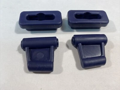 New Set of Blue Sun Visor Clips Fits Mercedes R107 380SL 450SL 560SL - Image 1 of 2