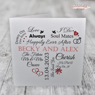 Personalised Engagement Card - Image 1 of 4