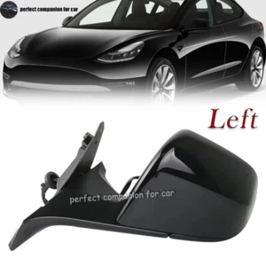 Left Rearview Mirror Side Door Mirror Black For Tesla Model Y 2020-2024 - Picture 1 of 8