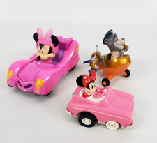 3 Disney Minnie Mouse, Talespin Baloo diecast and plastic car and plane toy lot