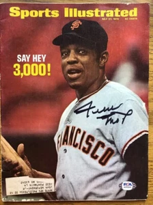 Willie Mays Autographed Sports Illustrated Full Magazine PSA/DNA JSA COA Signed - Picture 1 of 8
