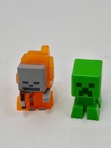 Menge 2 Minecraft Mini Figuren - Serie 1 Creeper & Serie 5 Skelett Flammen - Bild 1 von 3