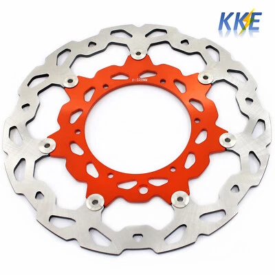 Disco de freno KKE Float 320MM naranja compatible con KTM EXC XC-F XCW SX SXF 125-530CC 03-2023 Foto 1 de 4