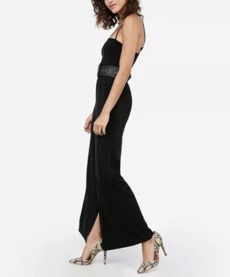 Mono Express X Negin Mirsalehi Pierna Ancha con Cinturón en Negro Talla 8 $128 Nuevo con Etiquetas Foto 1 de 4