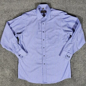 Donald J Trump Shirt Mens 15 1/2 32/33 Long Sleeve Button Up Non-Iron Striped - Picture 1 of 13