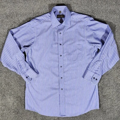 Donald J Trump Shirt Mens 15 1/2 32/33 Long Sleeve Button Up Non-Iron Striped - Image 1 of 4