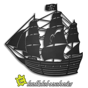 Pirate Ship Metal Wall Sculpture Art Hanging Home Decor - Picture 1 of 1