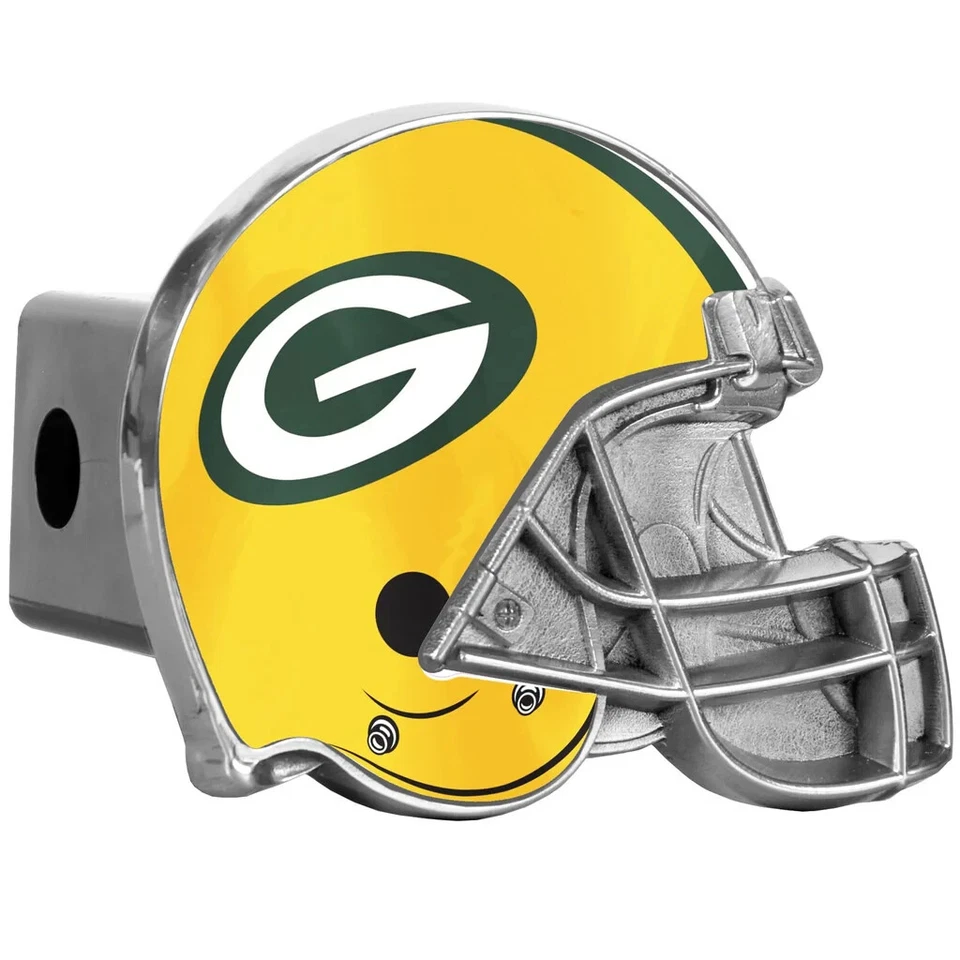 Casco Green Bay Packers 3D Poliuretano Cúpula Plástico Enganche Cubierta 2" Receptor Foto 1 de 1