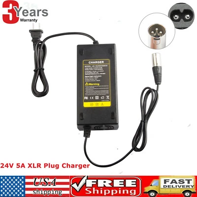 New 24V 5A(Max) E-Scooter Battery Charger For Invacare Pronto M41 Wheelchair