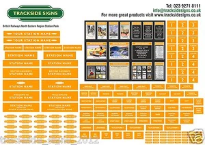 British Railways North Eastern Region Bahnhofsschilder - Modelleisenbahn Spur OO 4mm - Bild 1 von 1