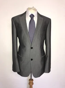 HUGO BOSS - Mens PLAIN GREY WOOL & SILK SUIT - 40 Reg - W34 L32 - GORGEOUS - Picture 1 of 13