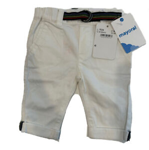 Mayoral Baby Boy's White Chino Jogger Dress Pants size 6 months NEW Orig.$34