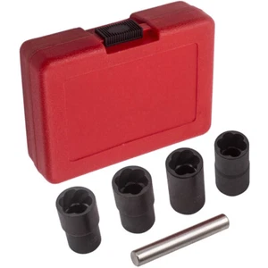 5X Wheel Locking Lug Nut Removal Extractor Socket Tool Kit 17mm 19mm 21mm-22mm - Picture 1 of 10