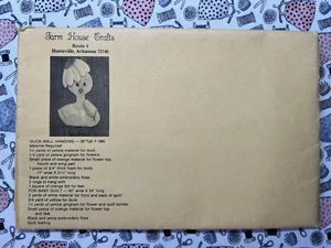 Farm House Crafts Pattern 30" Duck Wall Hanging & Baby Quilt FF UNCUT - Picture 1 of 3