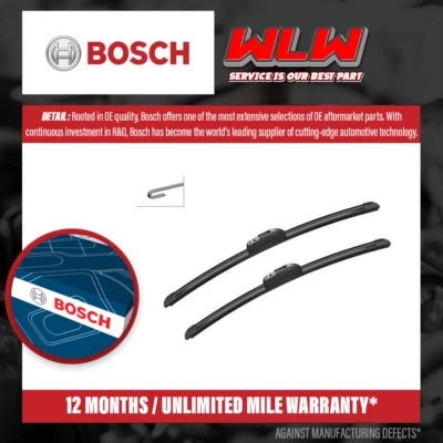 2x Limpiaparabrisas (par) Plano/Aero Tipo se adapta a FIAT 124 SPIDER 348 1.4 Juego Delantero Foto 1 de 3