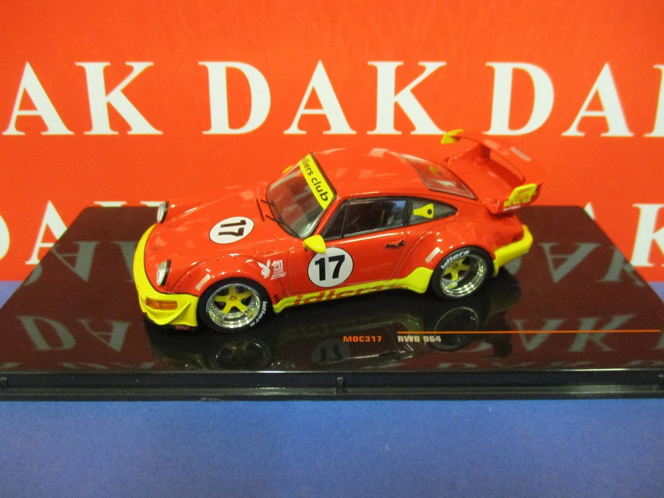 Porsche 911 964 Rwb #17 Idlers Club Red Giallo IXO MOC317 1 43 Rauh Welt 1992