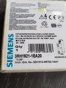 New SIEMENS 3RH1921-1EA20 Auxiliary Contact New Free Shipping In US 3RH19211EA20 - Picture 1 of 2