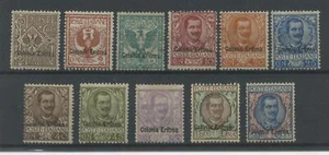 COLONIE ERITREA 1903 FLOREALE 11V. 2 **  CERT. - Imagen 1 de 1