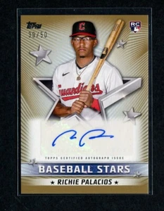 2022 Topps Serie 2 Richie Palacios RC Estrellas de Béisbol Autógrafo Dorado #a/50 - Imagen 1 de 2