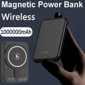 1000000mAh Magnetic Power Bank Wireless Charger for iPhone 15 Pro Max 14 13 12 - Picture 1 of 14