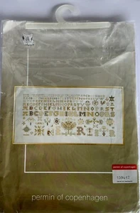 Permin of Copenhagen Counted Cross Stitch Farmer Sampler Pattern & Graph - Picture 1 of 7