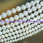 Großhandel natürlich angebaut Süßwasser weiße Perle Runde Lose Perlen 14,5" Strang