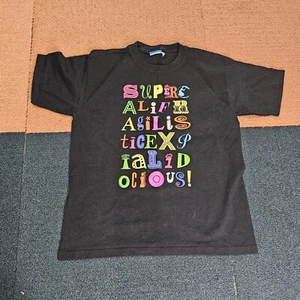 Stain* Supercalifragilisticexpialidocious Mary Poppins Youth T-Shirt Medium Q8a - Picture 1 of 10