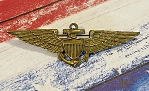 Insignia muy rara de alas de piloto de aviador naval de la Marina de los Estados Unidos hecha en White Co. de 1920 - Imagen 1 de 7