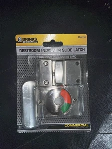 Brinks Commercial Door Restroom Indicator Slide Latch vacant green occupied red - Picture 1 of 2