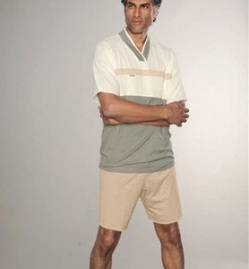 NEU KURZER JUNGEN HERREN PYJAMA 2tlg. T-SHIRT + SHORTY GR. 44/46 GÖTTING *350669 - Imagen 1 de 2