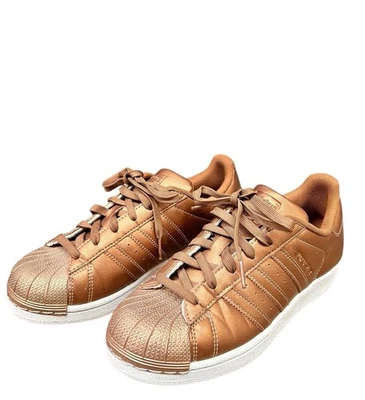 Adidas Superstar Metallic Bronze Shell Toe Sneakers Fits Women’s Size 8 EUC Read - Image 1 of 4