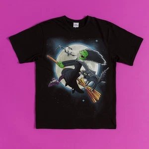 Official The Simpsons Marge Witch Black T-Shirt : S,M,L,XL,XXL,3XL - Picture 1 of 3