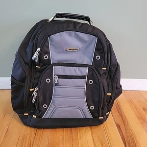 Targus Drifter II Laptop Backpack 43.9 / 17.3 Black Gray Large Travel Bag EUC - Picture 1 of 6