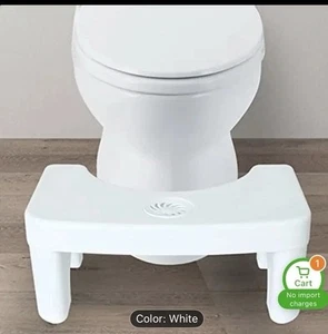Toilet Potty Stool Foldable Adults 7" Heavy Duty Portable Squatting Poop Foot - Picture 1 of 9