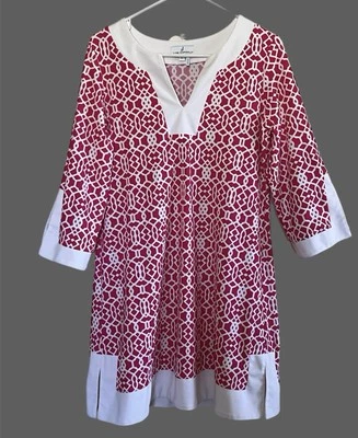 Jude Connolly Women’s Modernist Dress Size Large Pink 3/4 Sleeve Color Block - Image 1 of 4