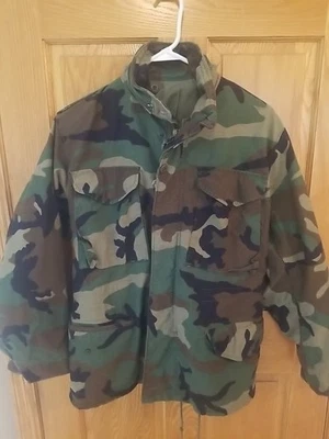 Cold Weather M65 Field Jacket Woodland Camo BDU Army Coat X-Small Short - Image 1 of 4