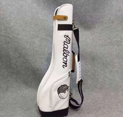 Malbon Golf Clásico Media Bolsa Club Estuche Soporte Blanco Ligero Transporte 6 Palos Nuevo Foto 1 de 4