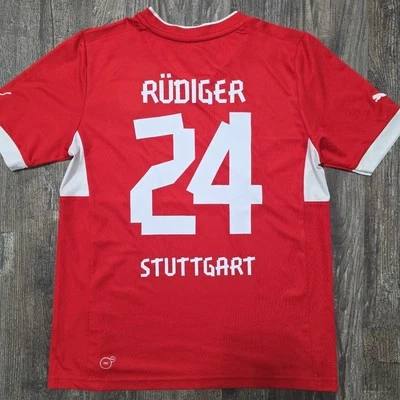2013 Puma Stuttgart Away Soccer Jersey Kids M Antonio Rüdiger Bundesliga - Image 1 of 4