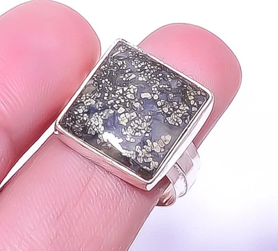 Anillo de joyería de plata de ley 925 Marcasita - Mina Callahan s.8 R6076-17 Foto 1 de 4