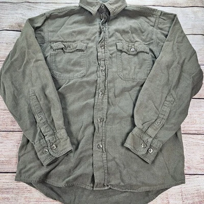 Camisa de manga larga con botones de franela Red Head Brand Co para hombre talla pequeña OD verde Foto 1 de 4