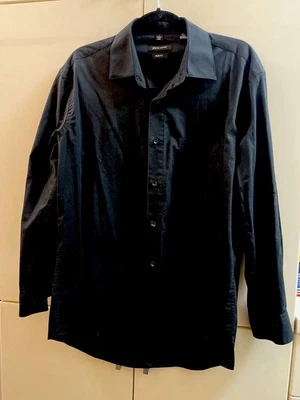 Pierre Cardin Dress Shirt Mens Size L 16-16.5 32/33 Black Button Up Long Sleeve - Image 1 of 4