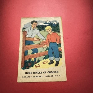 1949 Vintage Premium Cracker Jack Prize Huge Tracks of Chongo Book Toy - Picture 1 of 2