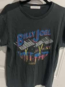 Daydreamer Billy Joel Live In NY Tour Tee Vintage Black Size Small Oversize Crop - Bild 1 von 10