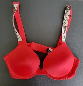 NWT Victoria's Secret Push-Up Bra Very Sexy Rhinestone Straps Size 32B - Picture 1 of 5