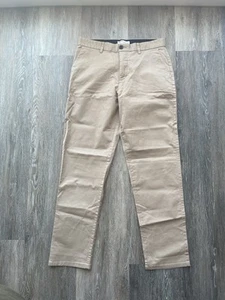 Beige Straight Stretch Chinos - Picture 1 of 3