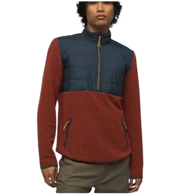 NWT Prana IncrediWool 1/2 Zip Sweater Rust Heather Red Size XL Standard Fit - Image 1 of 4