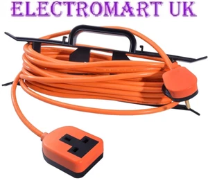 1 GANG ORANGE HEAVY DUTY OUTDOOR GARDEN 13A 13 AMP EXTENSION LEAD CABLE 15M - Picture 1 of 1