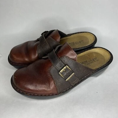 Naot Women’s Avignon Mules Size 37 Brown Leather Clogs Slip On Wedge Shoes - Image 1 of 4