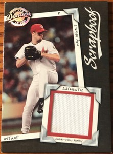 2001 Donruss Class Of 2001 Scrapbook Jersey Roy Oswalt #SB-6 #’d /150