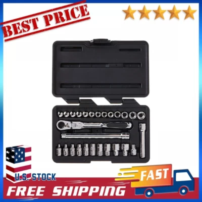 27 шт. гаечный ключ Привод 1/4 дюйма 6 шт. Набор механических инструментов Pass-Thru, стандартный SAE/Me - Изображение 1 из 4